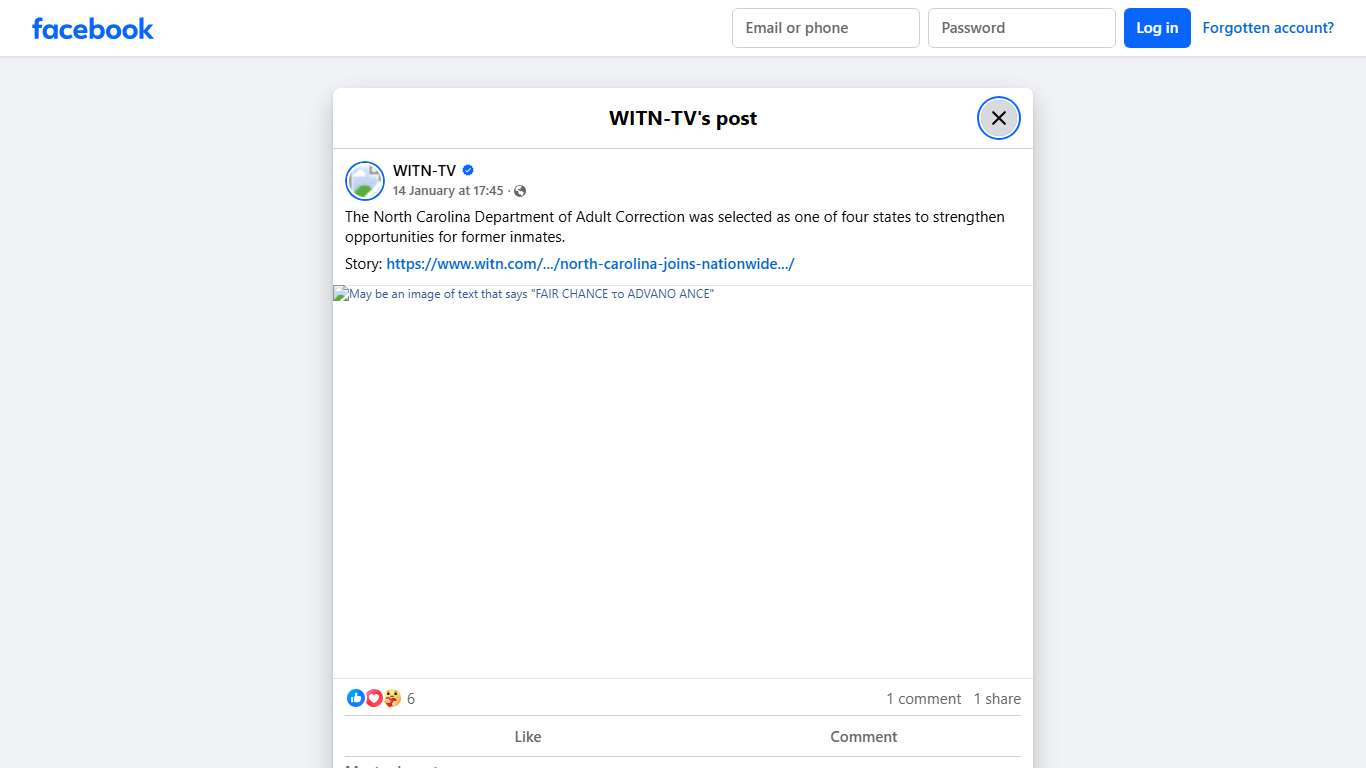 WITN-TV - The North Carolina Department of Adult... Facebook